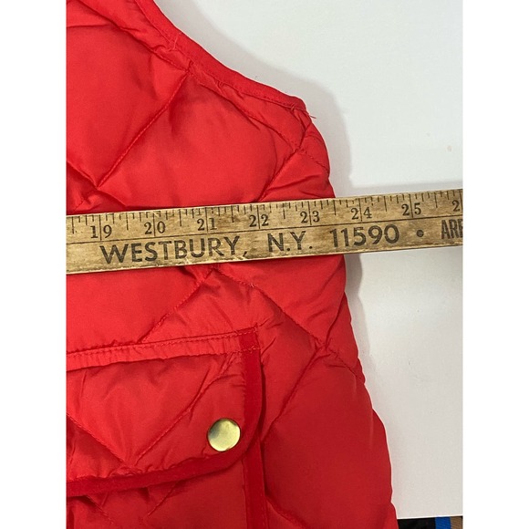Woolrich Vest XXL 2XL Red Puffer Full Zip Pockets Insulated VTG Mens Gold Zipper - Picture 6 of 10